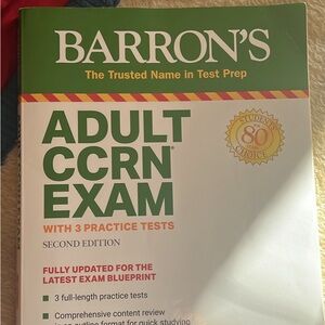 Barron's Adult CCRN Exam Prep Book - Green and White